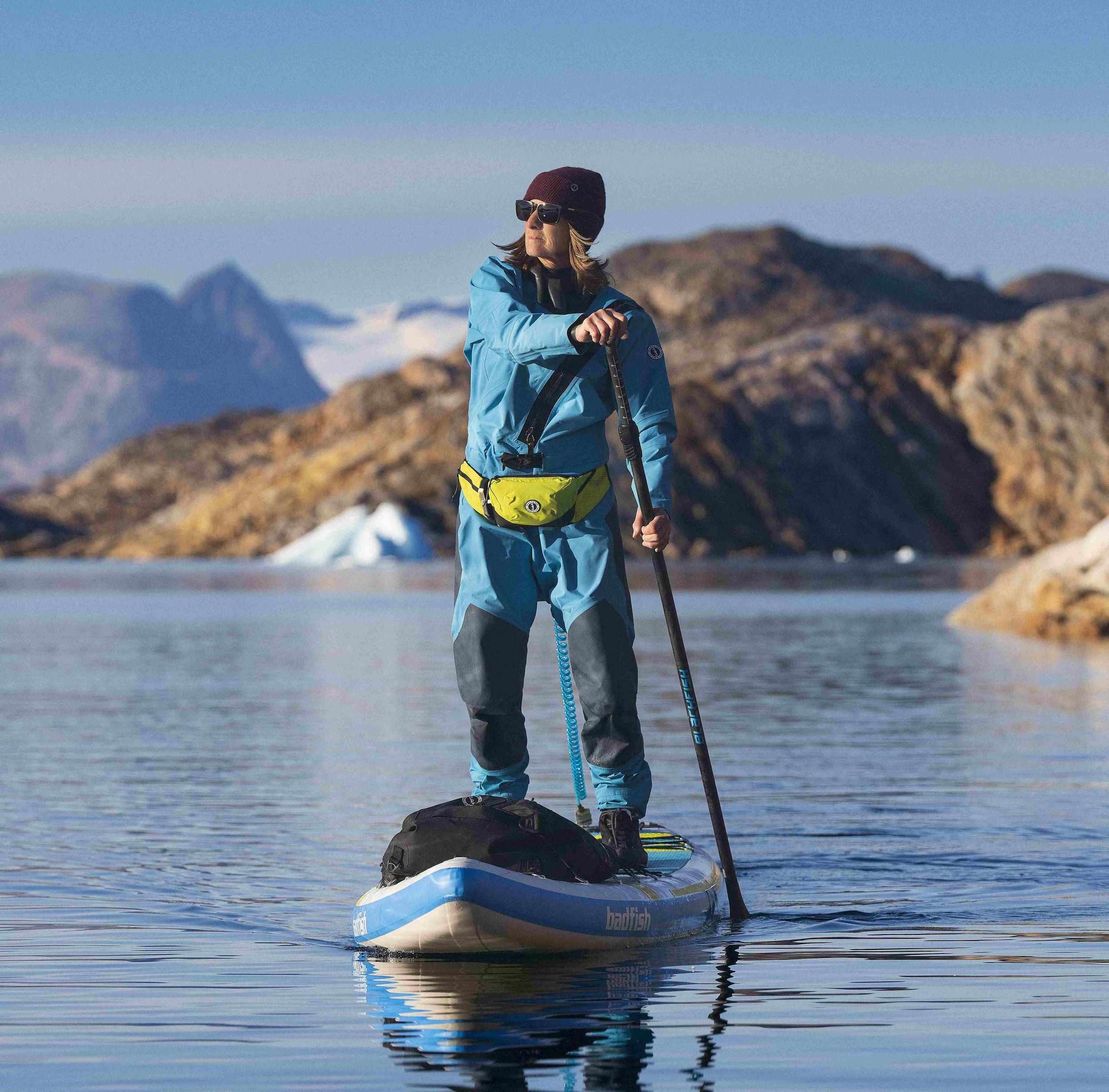 Helix Dry Suit Krista Pettit Paddle Boarding Minimalist Belt Pack 