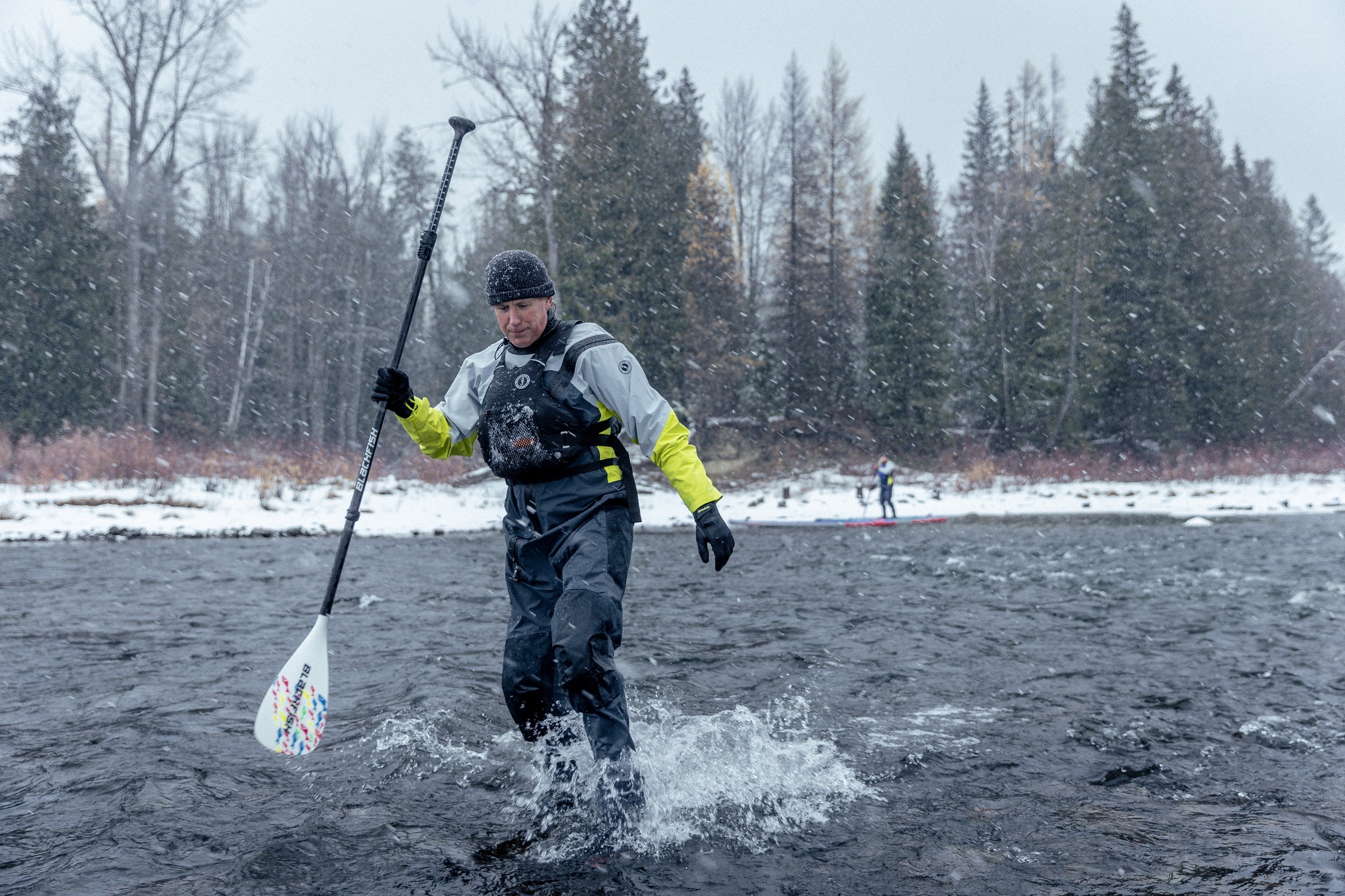 men's hudson dry suit red and black