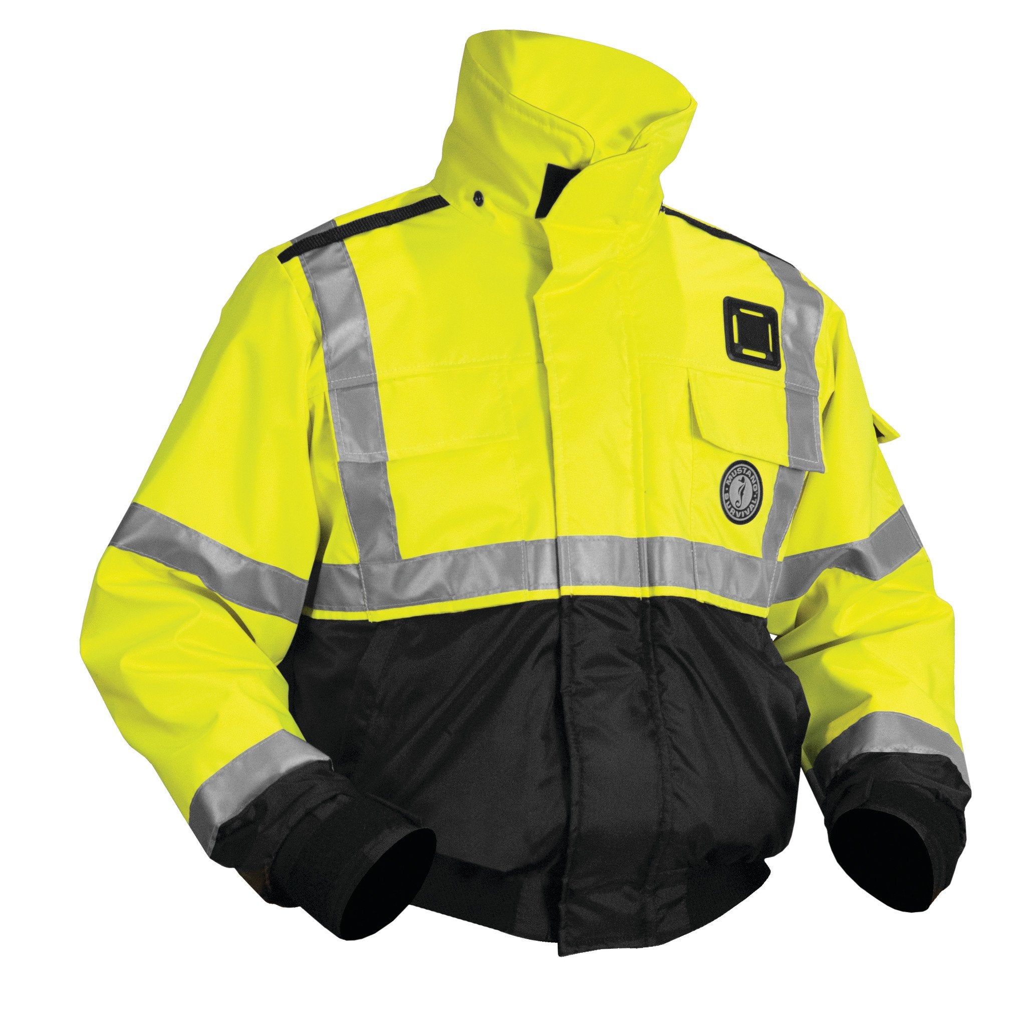 yellow medium ansi high visibility flotation jacket