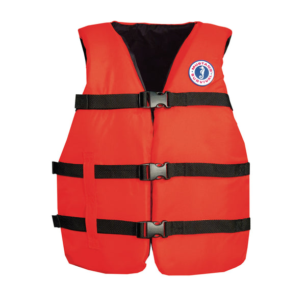 MUSTANG SURVIVAL INDUSTRIAL FLOTATION VEST, ORNG, SZ L/XL, 42 TO 50 IN  CHEST, MESH SHOULDERS/REFLECTIVE TAPE - Life Jackets and PFDs -  MUSMV1255T1-2L/XL