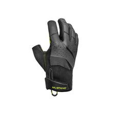 MA6002 Traction Open Finger Gloves Black-Fluorescent Yellow Green