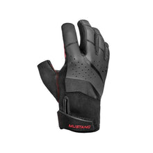 MA6002 Traction Open Finger Gloves Black-Red